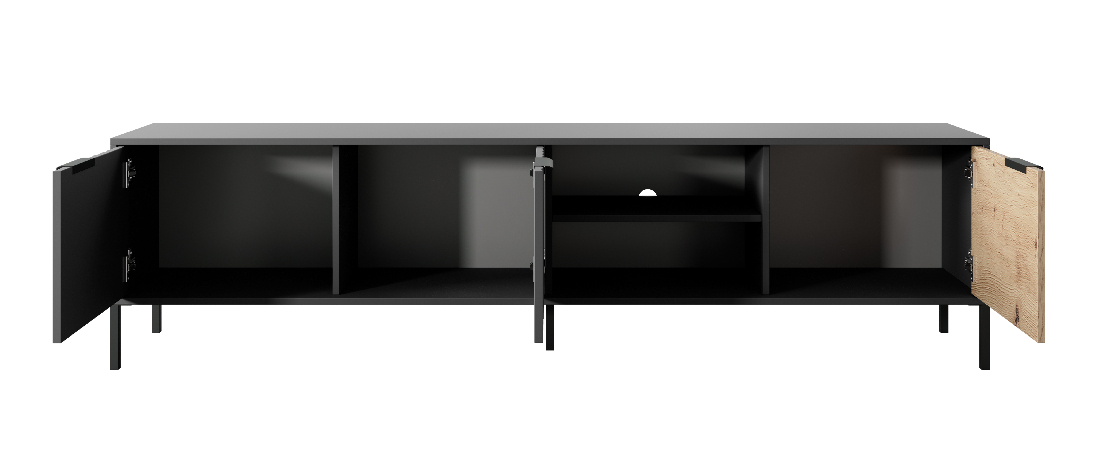 TV stolek/skříňka Rastafa 203 3D (dub artisan + černá)