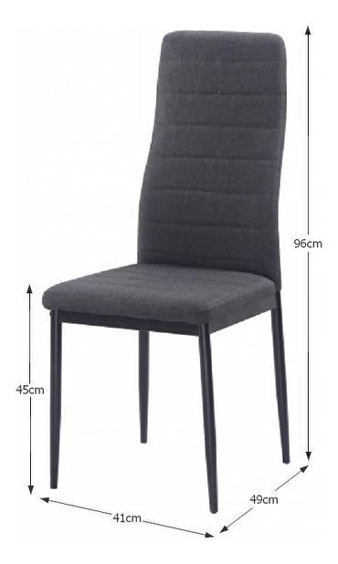 Jídelní židle Coleta nova (tmavě šedá + černá) *výprodej