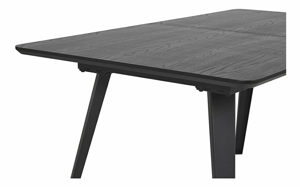 Jídelní stůl SALVIDO (tmavé dřevo + černá) (pro 6 až 8 osob)