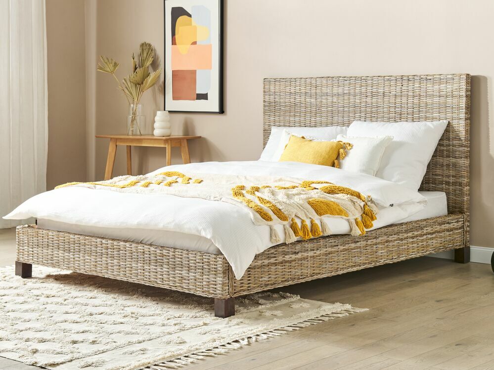 Manželská postel 160 cm Syrma (přírodní) (s roštem)