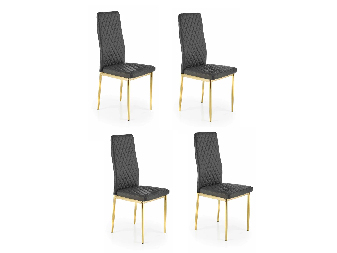 Set 4 ks. jídelních židlí  Kart (černá) *výprodej