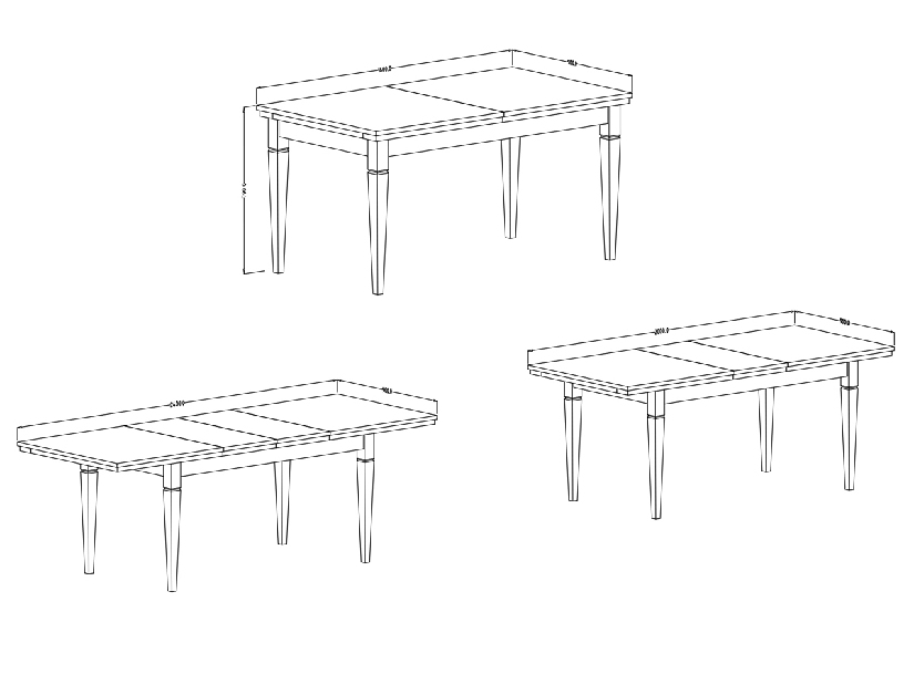 Jídelní stůl Elvina Typ 92 (tmavě zelená + dub lefkas) (pro 8 a více osob)
