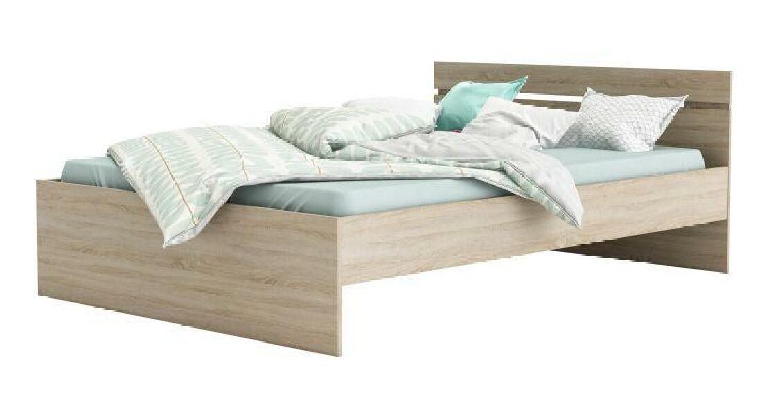 Manželská postel 140 cm Myriam (dub sonoma) *výprodej