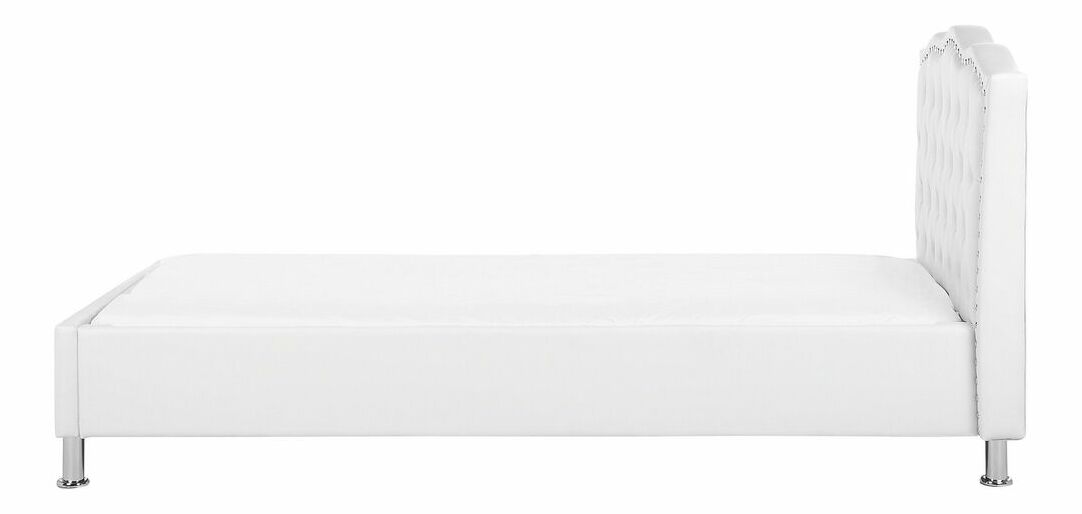 Jednolůžková postel 90 cm MATH (s roštem) (bílá)