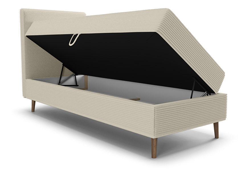 Jednolůžková postel 80 cm Napoli Bonell (krémová) (s roštem, bez úl. prostoru)