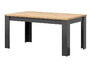 Jídelní stůl BRW Hesen STO/7/16 (pro 6 až 8 osob) (grafit + dub artisan)