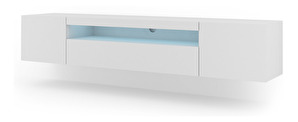 TV stolek/skříňka Aurinko 200 (matná bílá) (s osvětlením)