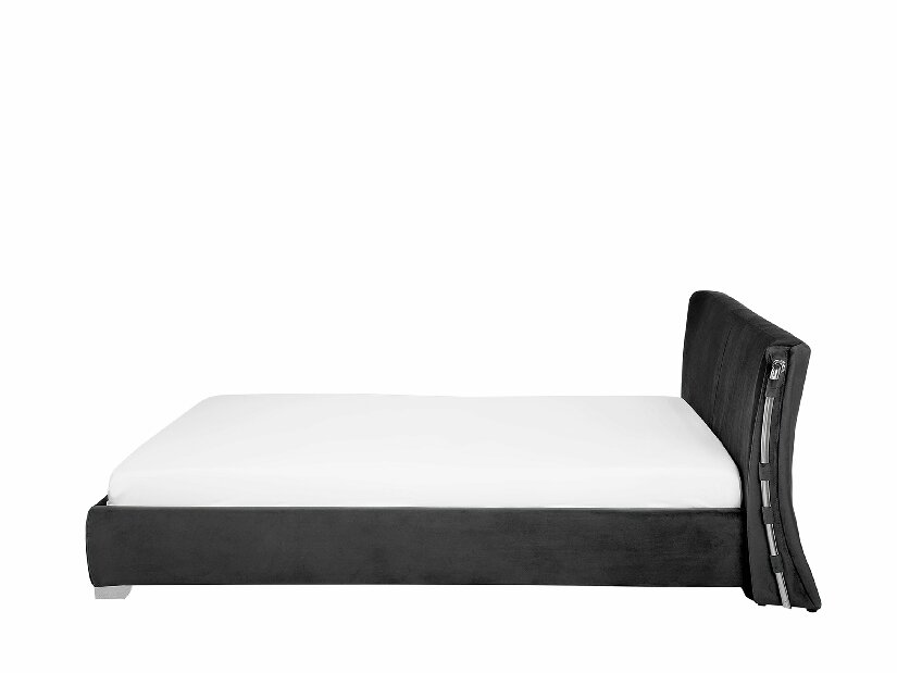 Manželská postel 160 cm PARNAS (s roštem) (černá)