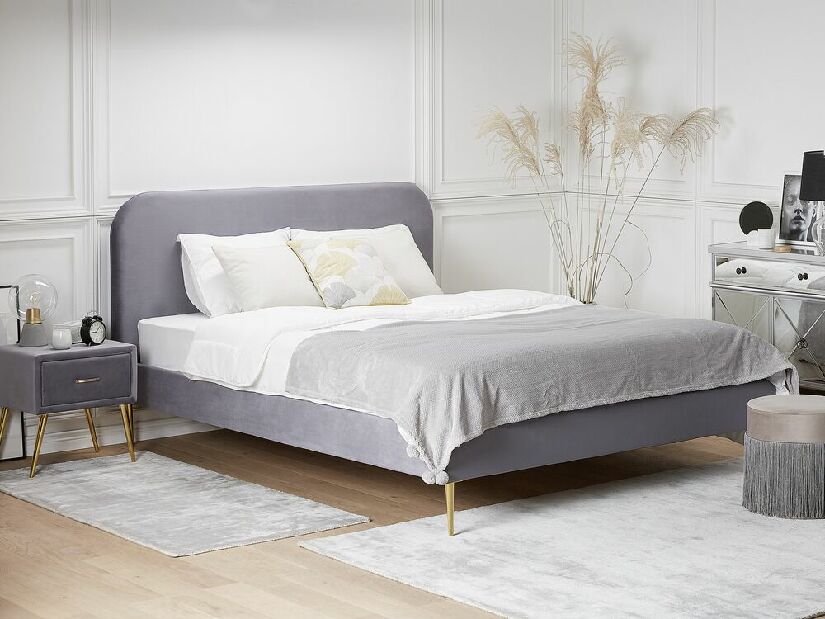 Manželská postel 180 cm Faris (šedá) (s roštem)