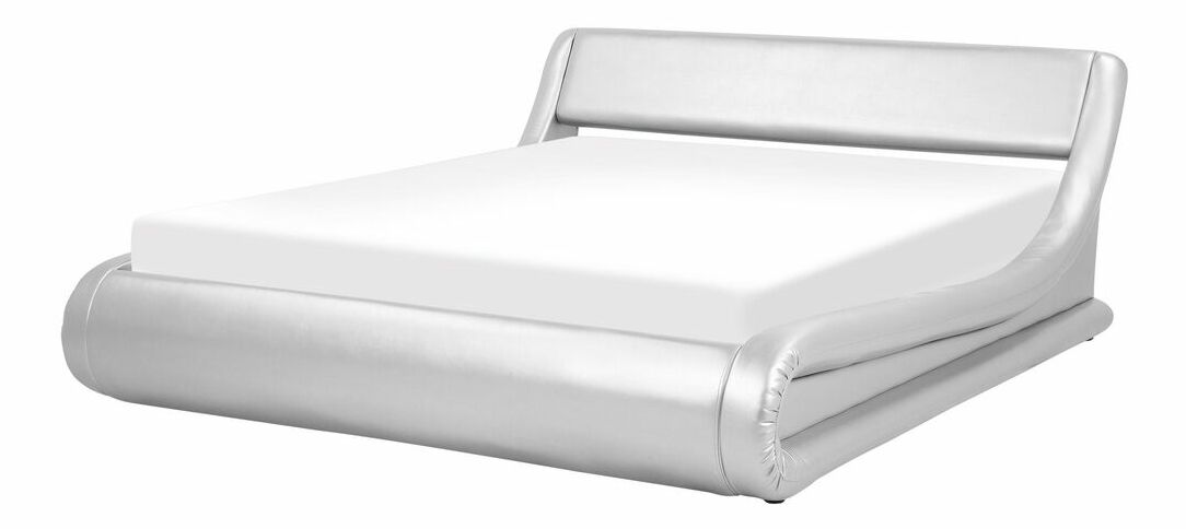 Manželská postel 180 cm AVENUE (s roštem a úl. prostorem) (stříbrná)