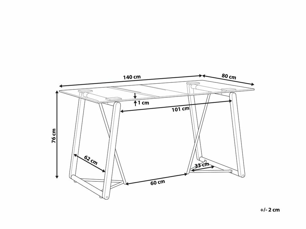 Jídelní stůl TAMIRA (černá + sklo) (pro 6 osob)