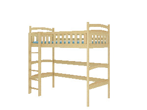 Patrová dětská postel 180x80 cm Milo (s roštem) (borovice)