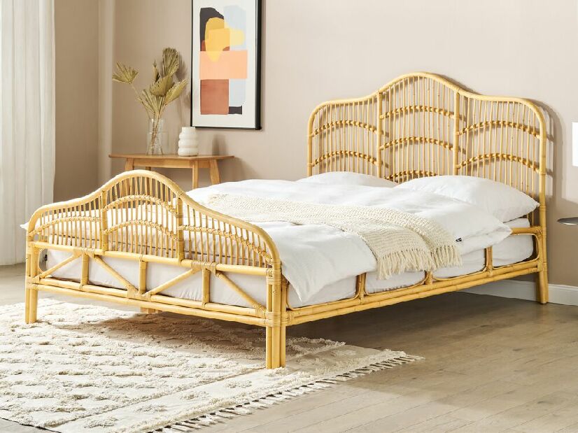Manželská postel 160 cm Dori (světlé dřevo) (s roštem)