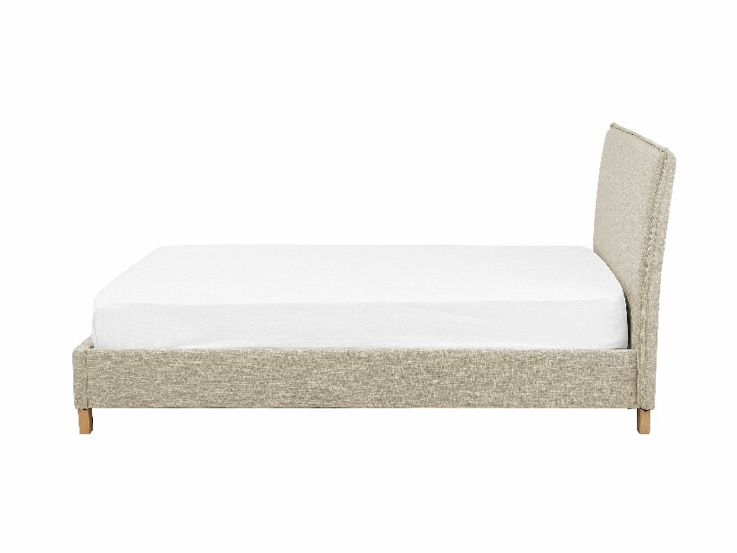Manželská postel 160 cm SANCHEZ (s roštem) (béžová)