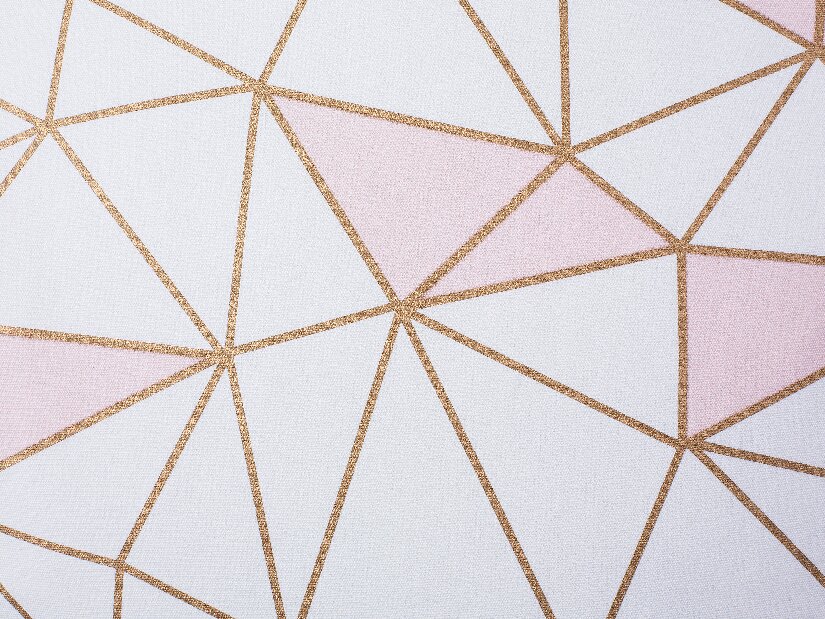 Polštář Clariana (bílá) (růžové trojúhelníky)