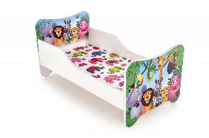 Jednolůžková postel Gerard Jungle (s roštem a matrací)
