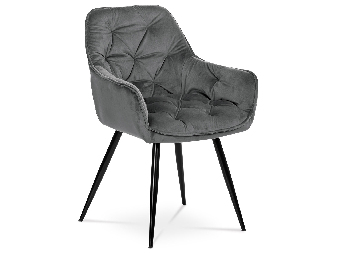Jídelní židle Charli-GREY4 (šedá + černá)