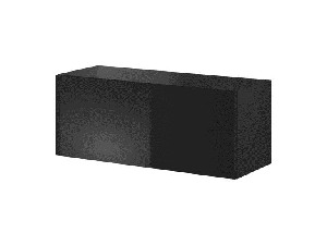 TV stolek/skříňka Viktor 01 (černá + černý lesk)