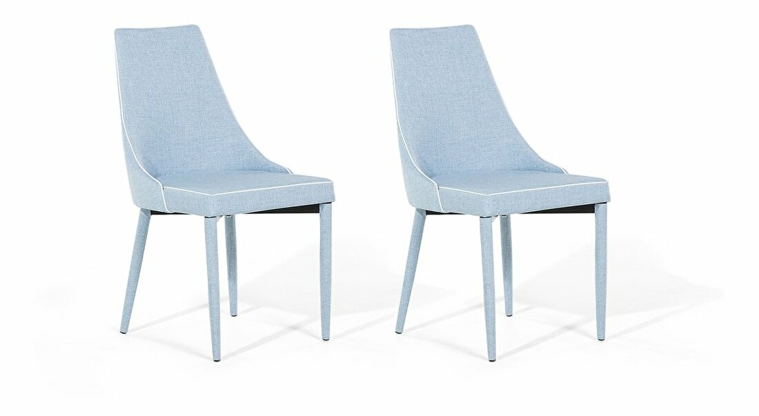 Set 2 ks. jídelních židlí CAMARILO (modrá)
