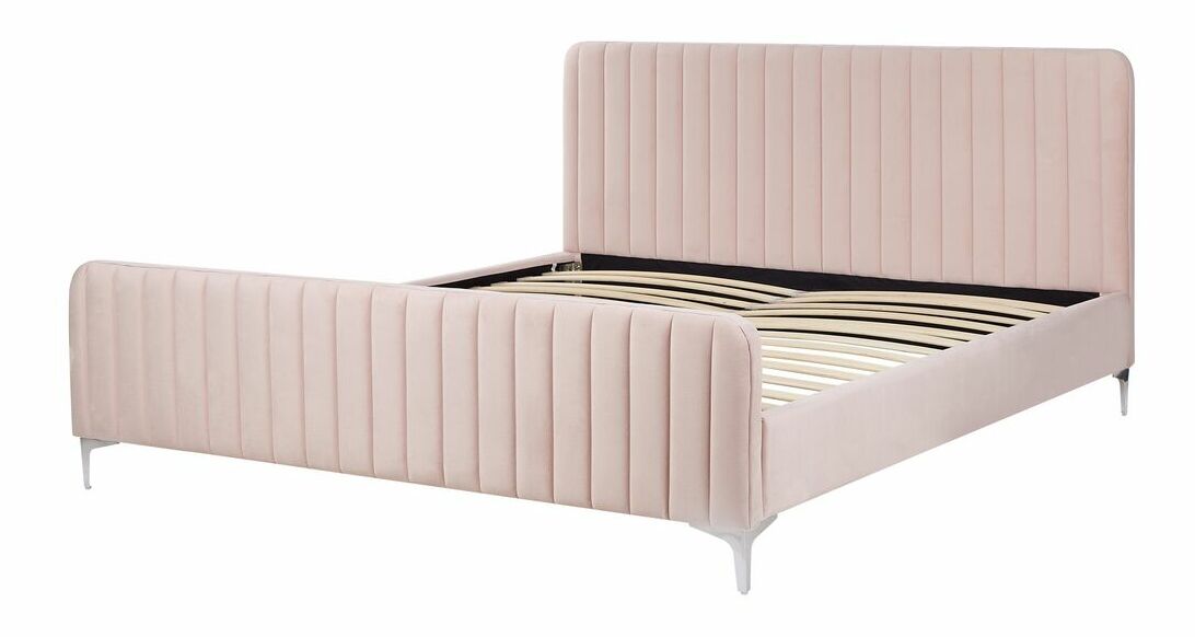 Čalouněná postel 180x200 cm Laraine (růžová) (s roštem)