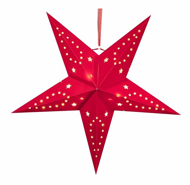 Set 2 ks závěsných hvězd 45 cm Monti (červená)