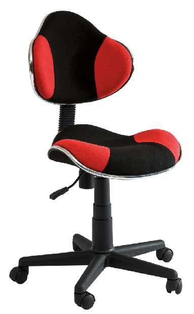 Dětská židle Donker látka (červeno-černá)