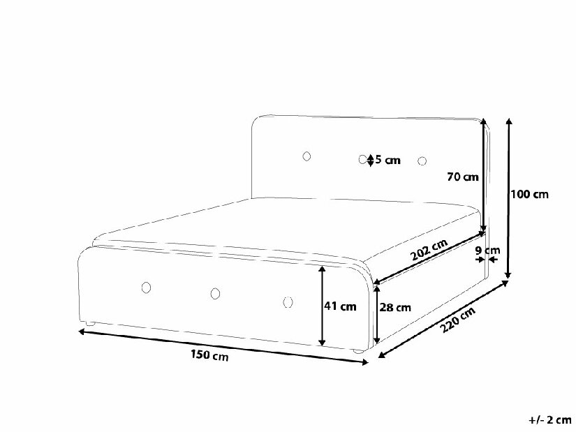 Manželská postel 140 cm ROME (s roštem a úl. prostorem) (šedá)