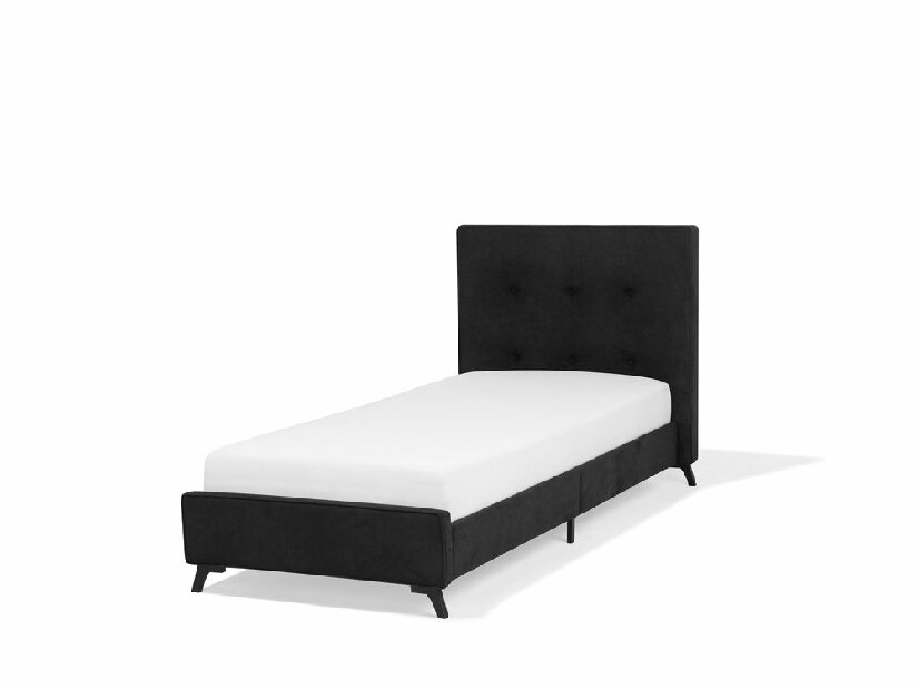Jednolůžková postel 90 cm AMBRE (s roštem) (černá)