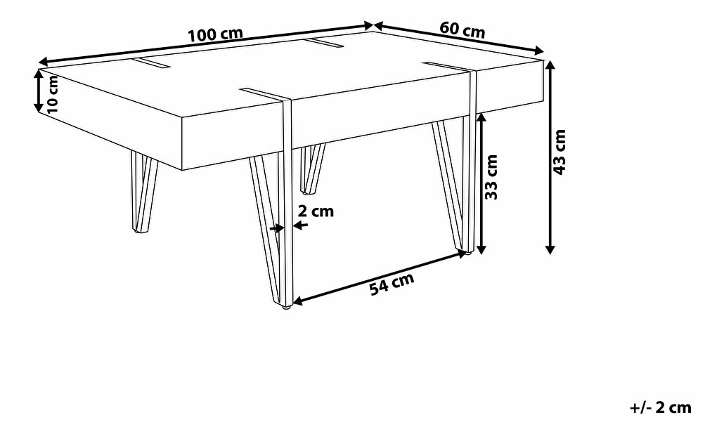 Konferenční stolek Aden (tmavé dřevo)