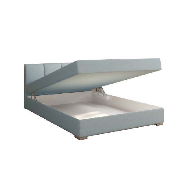Jednolůžková postel Boxspring 120 cm Rhoni (mentolová) (s roštem, matrací a úl. prostorem)