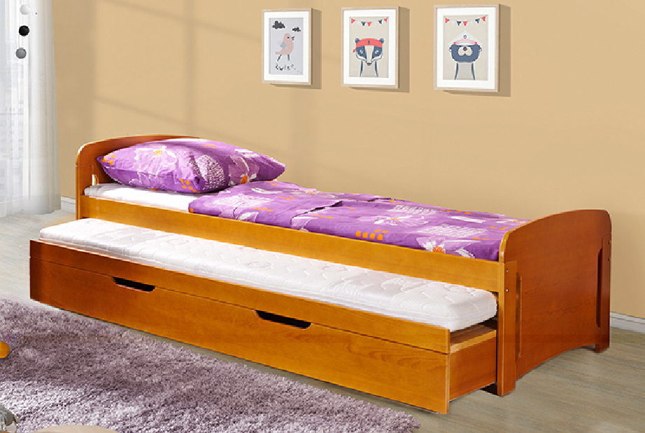 Rozkládací postel 90 cm Valder (s rošty a úl. prostorem)