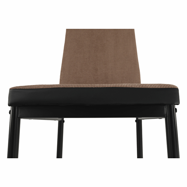 Jídelní židle Enrico (svetlě hnědá + černá)