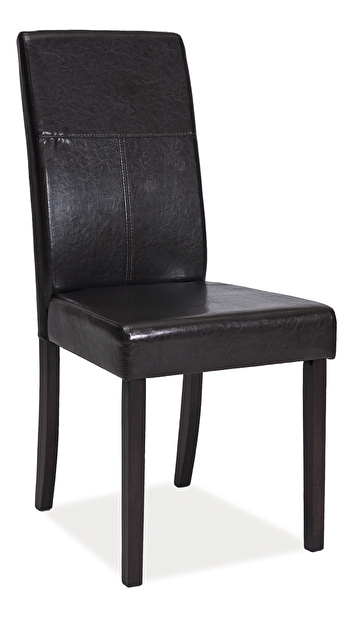 Jídelní židle C-114 (wenge + tmavohnědá)