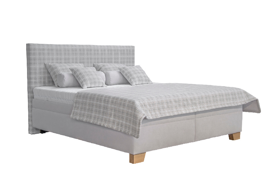 Manželská postel 180 cm Blanár Ella B (matná světlešedá) (s roštem a matrací Ivana Deluxe)