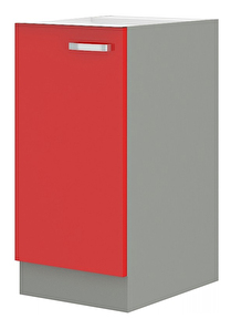 Dolní kuchyňská skříňka Roslyn 40 D 1F BB (červená + šedá)