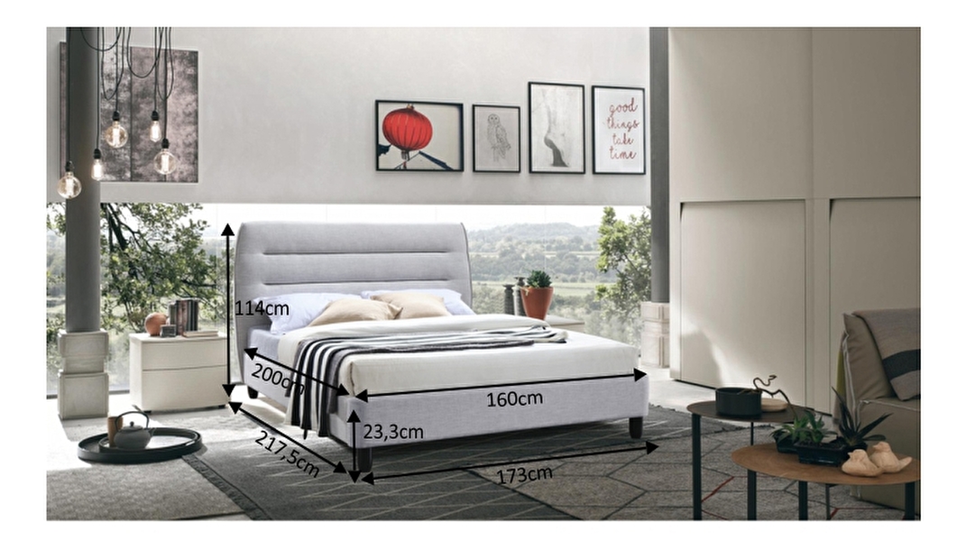Manželská postel 160 cm Majestik (s roštem)