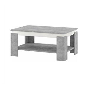 Konferenční stolek PIANO (beton + bílá)
