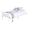 Jednolůžková postel 90 cm Rossa (s roštem) (bílá)