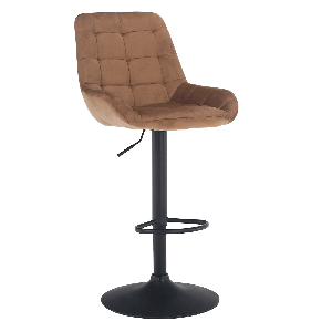 Barová židle Chelsey (hnědá + černá)