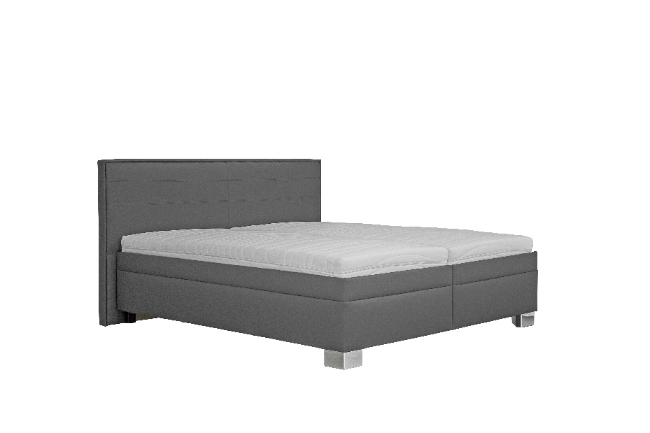 Manželská postel 160 cm Blanář Grand (tmavě šedá) (s rošty a matracemi Ivana)