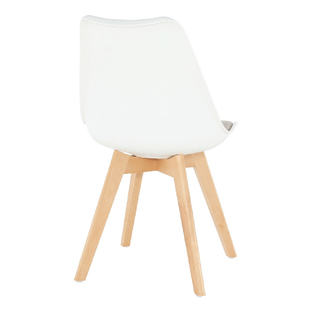 Jídelní židle Ambany (bílá + béžová)