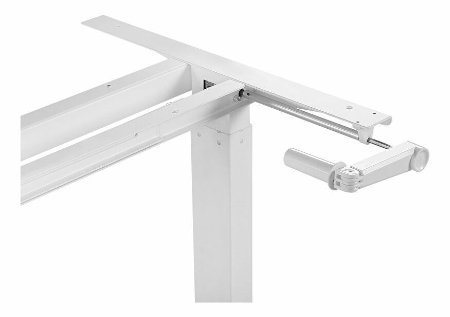 Psací stůl DESIRA II (180x80 cm) (černá + bílá) (manuálně nastavitelný)
