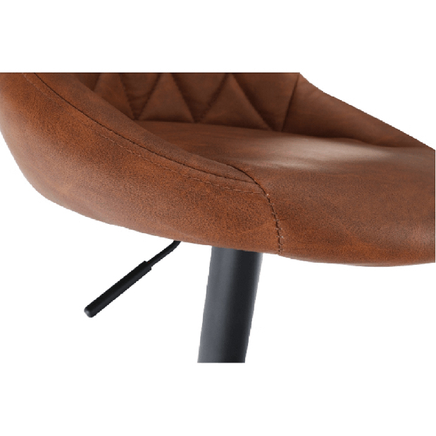 Barová židle Teken (koňaková + černá) *výprodej