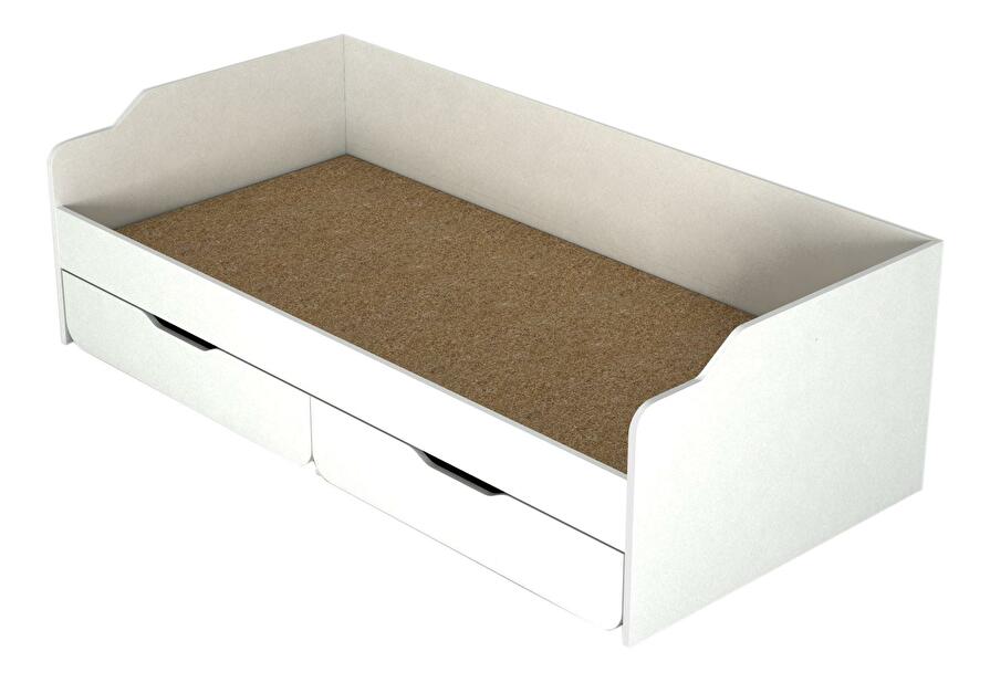 Jednolůžková postel 90 cm Yukka (bílá)