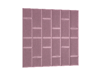 Set 24 čalouněných panelů Quadra 180x180 cm (růžová)