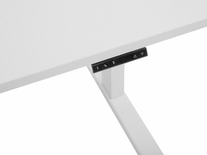 Psací stůl UPPER II (130 x 72 cm) (MDF) (bílá) (el. nastavitelný)