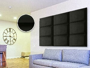 Čalouněný panel Soundless 40x30 cm (šedočerný)