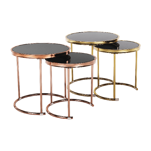 Konferenční stolek Monet (růžové zlato + černá)