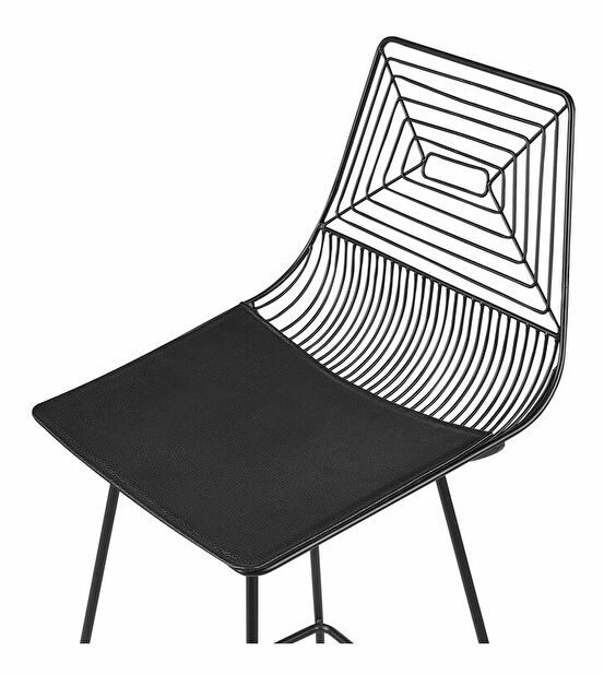 Set 2 ks barových židlí Bethel (černá)