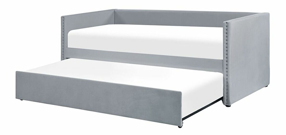 Rozkládací postel 80 cm TAYRO (světle šedá) (s rošty)